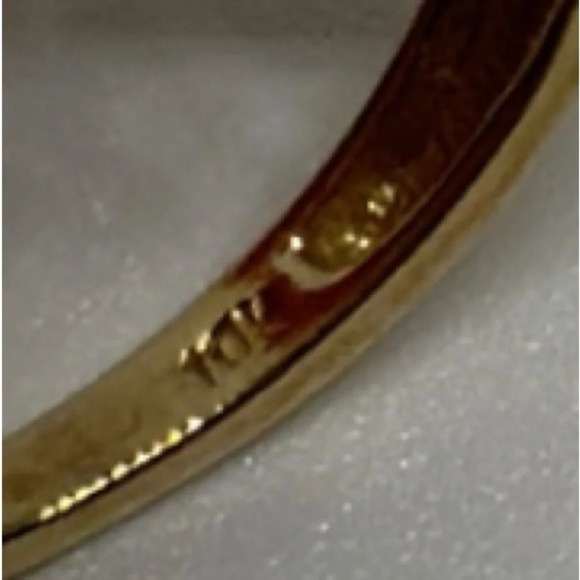 Diamonds real 10k real solid gold ring - Picture 11 of 12